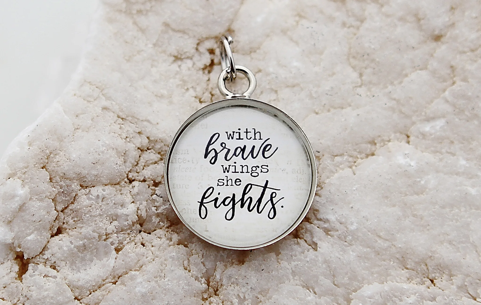 With Brave Wings Bubble Charm