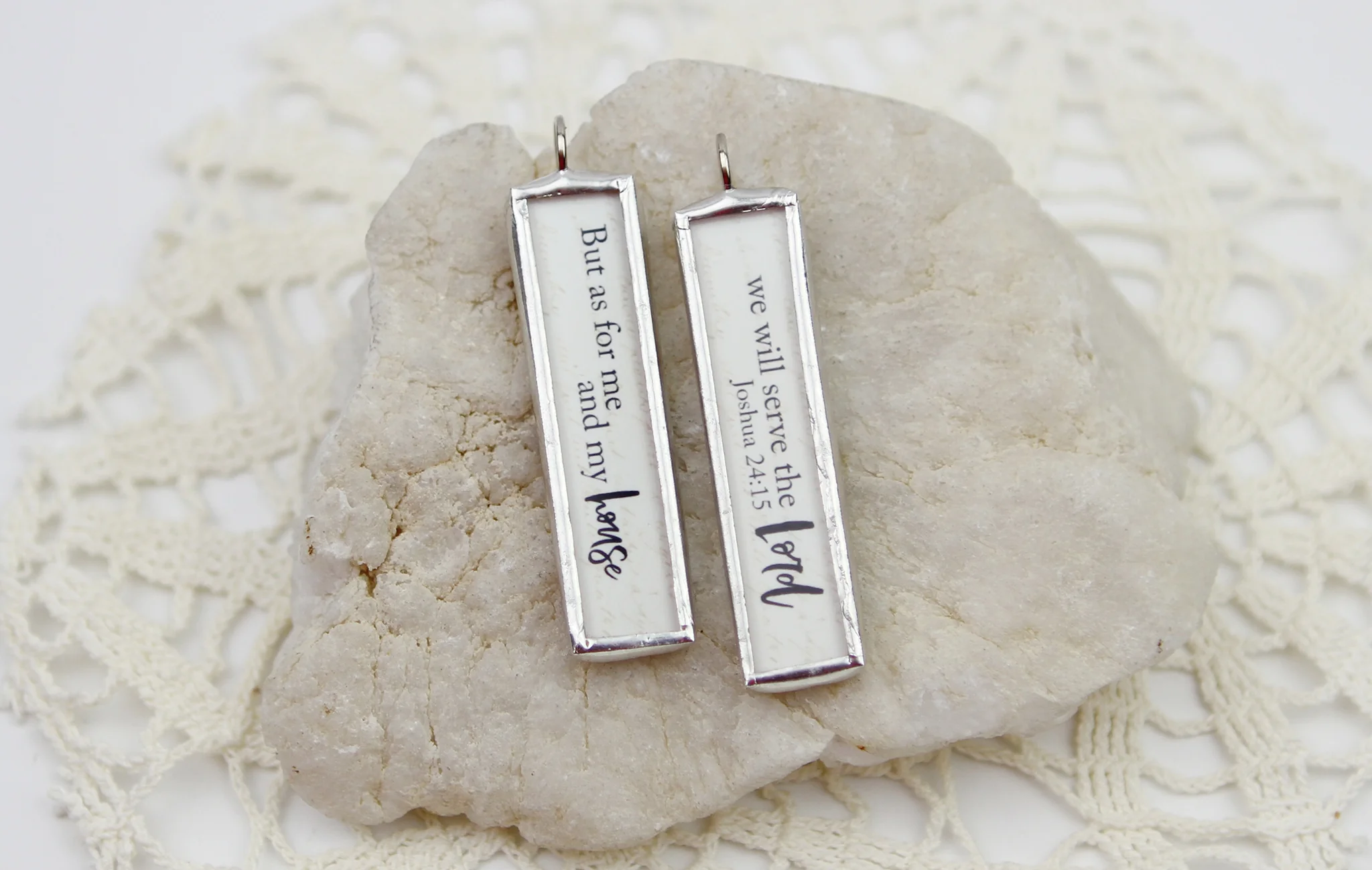 Serve The Lord Soldered Art Jewelry Charm or Necklace