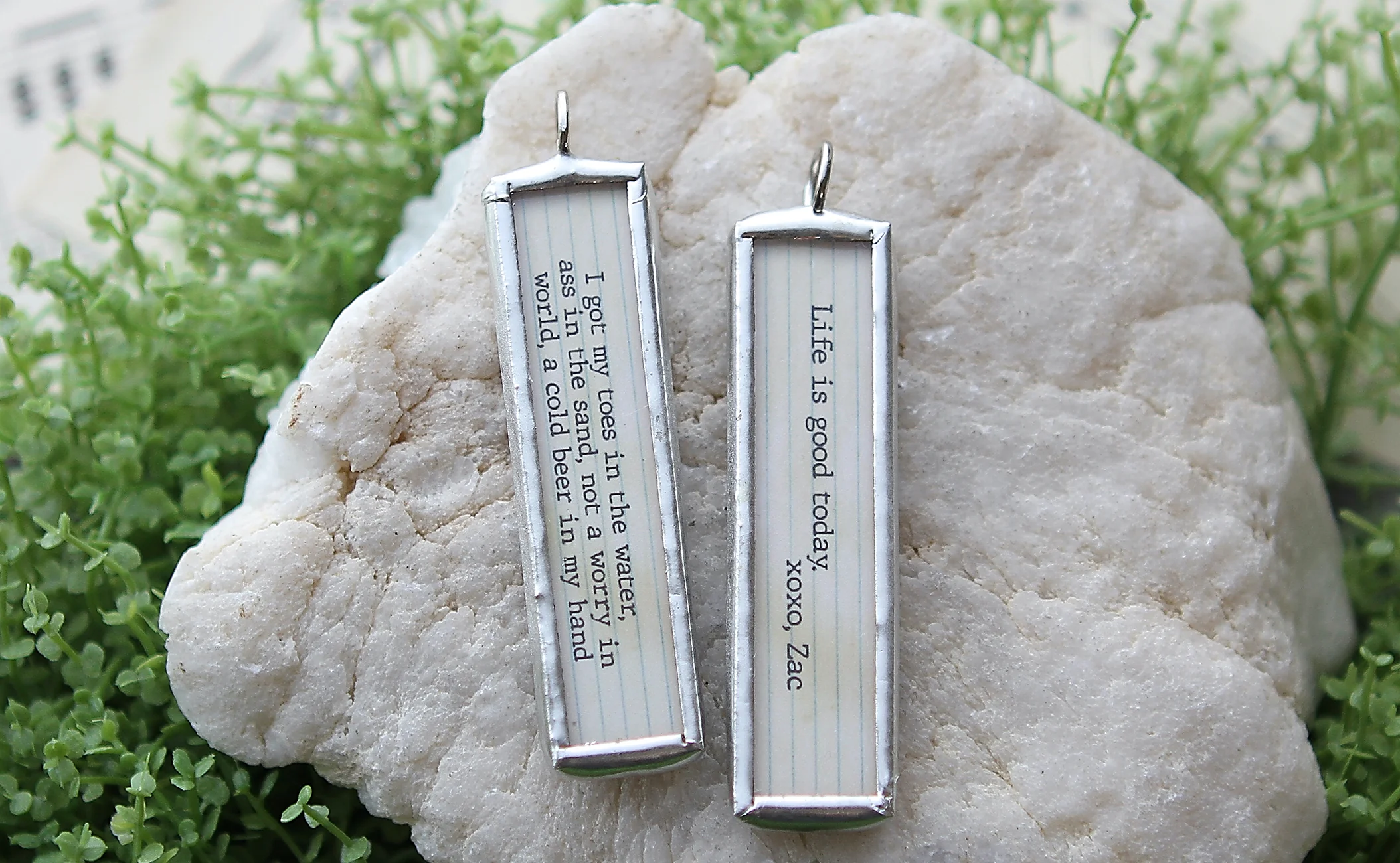 Zac Brown Toes In The Water Soldered Art Jewelry Charm
